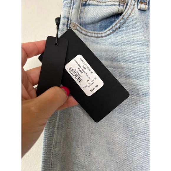 Rag & Bone Nina High Rise Ankle Flare Denim Jeans Jade Women's Size: 27 NWT - Picture 5 of 9